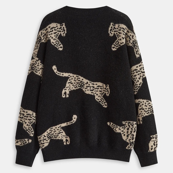 Commense Leopard Print Sweater oversized - Picture 2 of 4